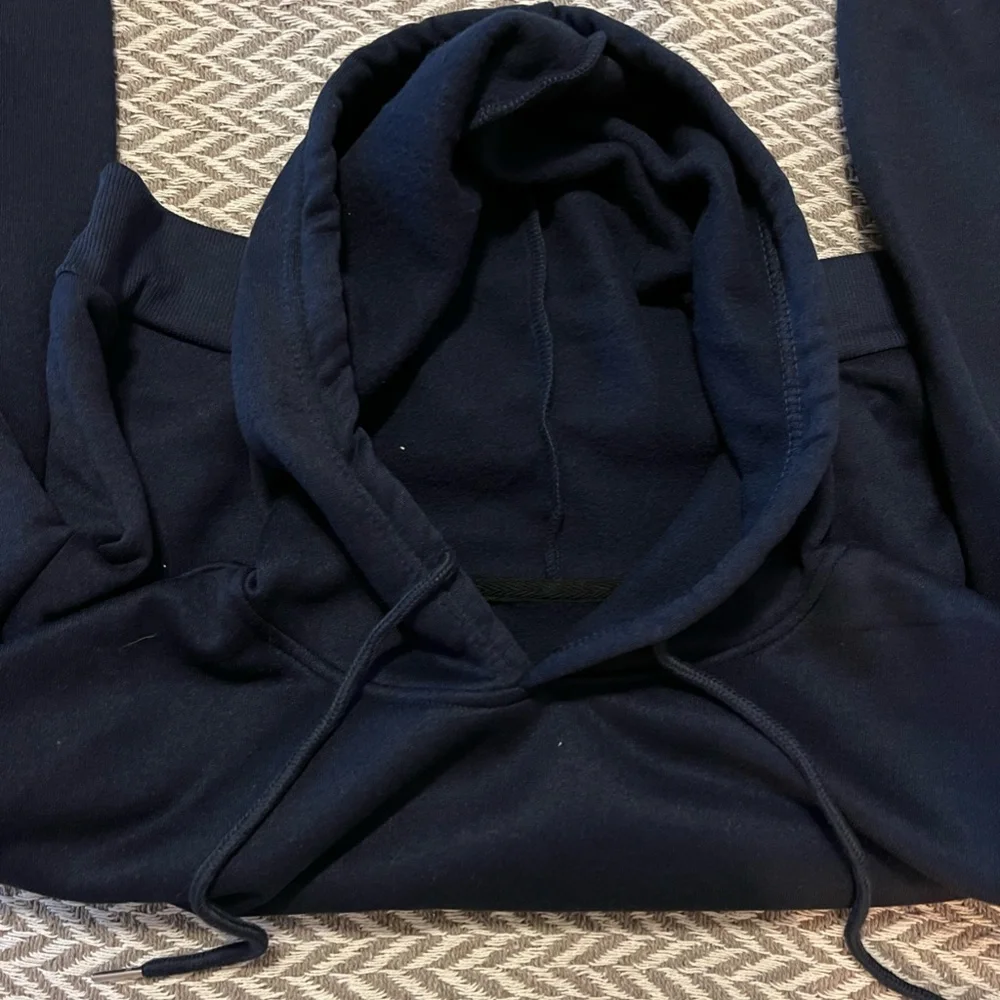 NWOT Shein Blue Cropped Hoodie - Picture 4 of 5